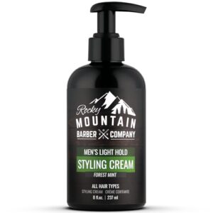 Men's Hair Styling Cream - Quick, Light Hold, Low Shine - All Hair Types, 8 oz