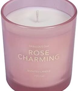 MINISO Big Pink Rose Scented Candle for Home Decor