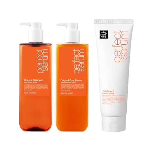 Mise En Scene Perfect Serum Shampoo, Conditioner, Treatment Set