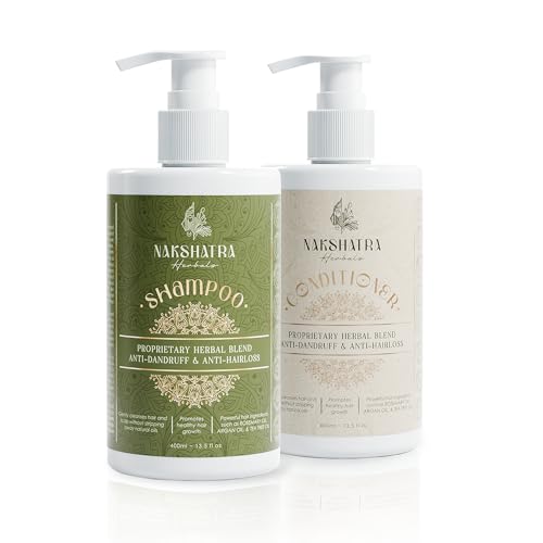 Natural Anti-Dandruff & Hair Loss Shampoo and Conditioner Set 13.5 oz Twin Pack