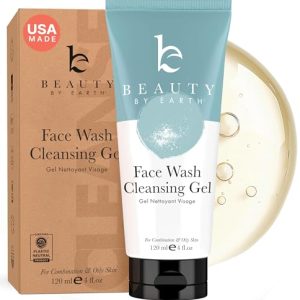 Natural Face Wash for Acne-Prone, Oily Skin - USA Made, Non-Toxic, Gentle Cleanser