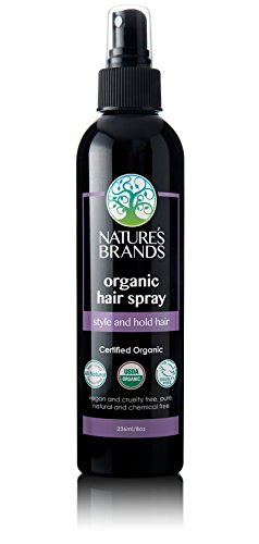 Nature's Brands 8 Oz Organic Hair Spray - Paraben-Free, Vegan, Cruelty-Free, Made in USA