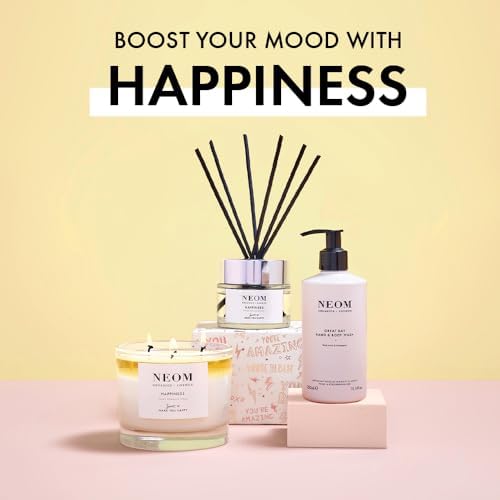NEOM Happiness Essential Oil Candle 1 Wick Neroli Mimosa Lemon Scent 100g - Image 6