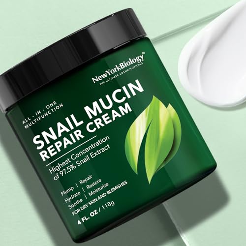New York Biology Snail Mucin Face Cream 4 Fl Oz Hydrating Skin Moisturizer - Image 8