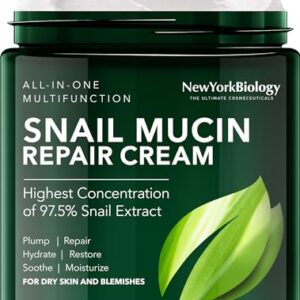 New York Biology Snail Mucin Face Cream 4 Fl Oz Hydrating Skin Moisturizer