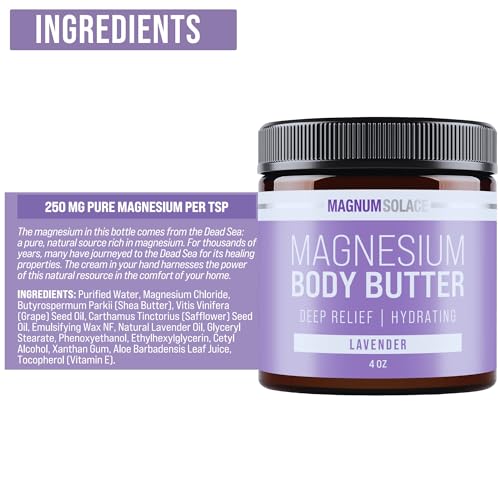 Nighttime Lavender Magnesium Body Butter Cream - Image 3
