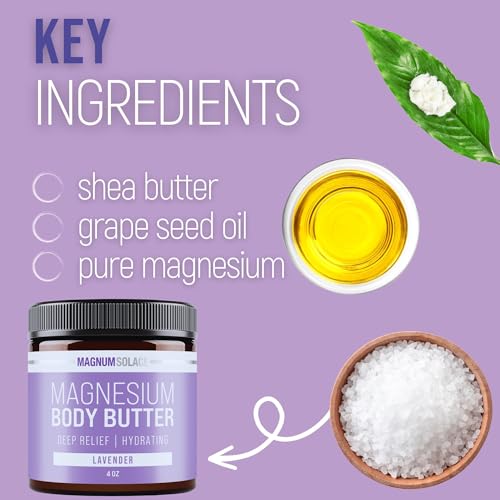 Nighttime Lavender Magnesium Body Butter Cream - Image 6