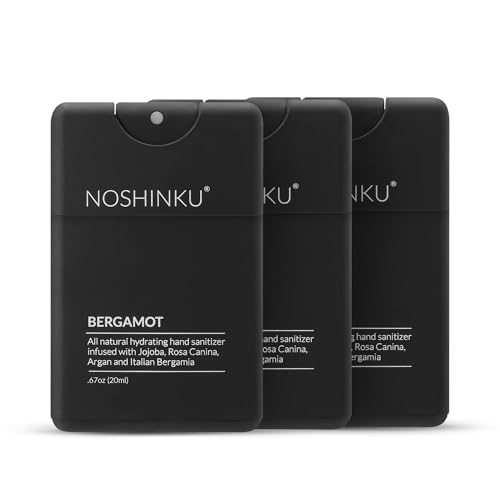 Noshinku Bergamot Organic Hand Sanitizer 3-Pack | Travel Size, Kills 99.9% Germs