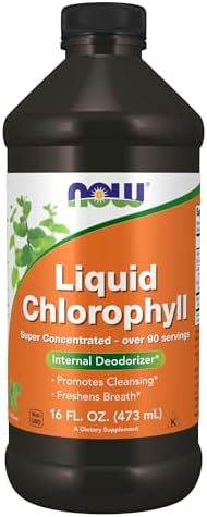 NOW Foods Liquid Chlorophyll, Super Concentrated, Mint Flavor, 16 oz - Energy Booster