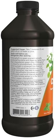 NOW Foods Liquid Chlorophyll, Super Concentrated, Mint Flavor, 16 oz - Energy Booster - Image 3