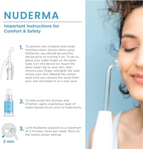 NuDerma Clinical Skin Therapy Wand - Portable Anti-Aging & Radiance Machine with 6 Wands - Image 6