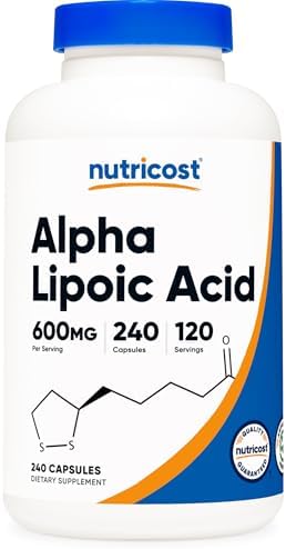 Nutricost Alpha Lipoic Acid 600mg, 240 Veg Capsules - Gluten Free & Non-GMO