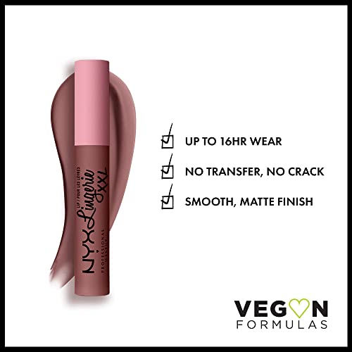 NYX Lip Lingerie XXL Matte Liquid Lipstick - Unhooked, Grey Beige - Image 2