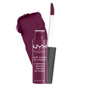 NYX Soft Matte Lip Cream - Transylvania, Lightweight Deep Violet Liquid Lipstick