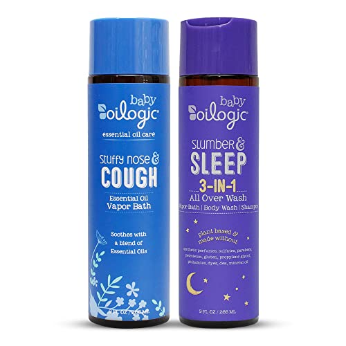 Oilogic Baby Vapor Bath Relief Bundle - 2-Pack for Sleep & Cough Relief