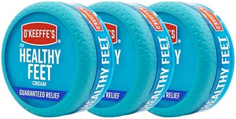 O'Keeffe's Foot Cream, 3.2 oz Jar (Pack of 3) - Relief for Dry Feet