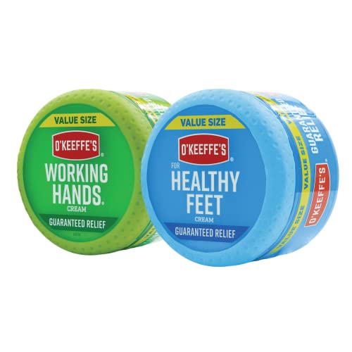 O'Keeffe's Hand Cream 6.8 oz & Healthy Feet Foot Cream 6.4 oz Set