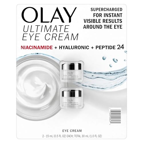Olay Niacinamide Hyaluronic Peptide Eye Cream, 0.5 Oz (2 Pack)