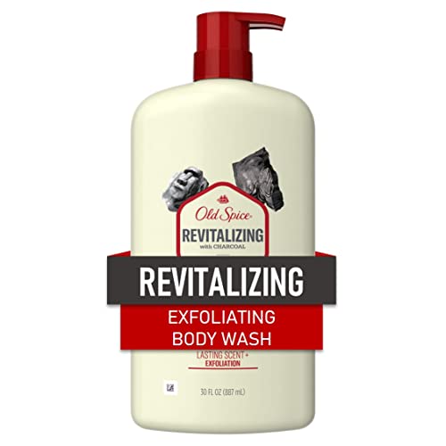 Old Spice Men's Body Wash with Charcoal, Exfoliation & Moisturization, 30 oz