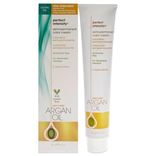 One N' Only Electric Teal Semi-Permanent Hair Color with Argan Oil, 3 oz