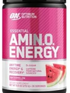 Optimum Nutrition Amino Energy - Pre Workout, BCAA, Keto, Watermelon, 30 Servings