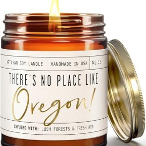 Oregon Candle - 9oz Jar, 50Hr Burn, USA Made, Lush Forests & Fresh Air