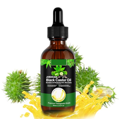 Organic Cold Pressed Black Castor Oil Hair Growth Skin Moisturizer 8oz 1 Piece