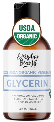 Organic Glycerin 4 Fl Oz - USDA Certified, Food Grade, Skin & Hair Moisturizer