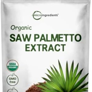 Organic Saw Palmetto Powder, 4 oz – Prostate & Hair Growth Support Supplement