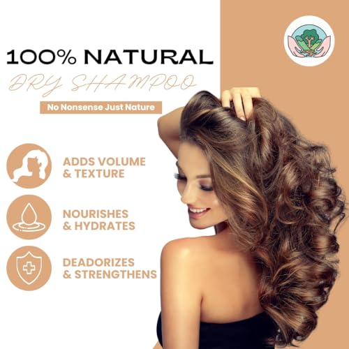 Organic Volumizing Dry Shampoo Powder for Dark Hair - 2.7 oz, Non-Aerosol - Image 3