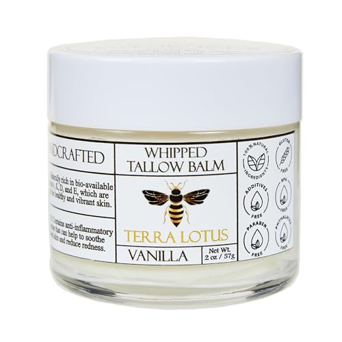 Organic Whipped Tallow Body Butter, Vanilla, 2 oz
