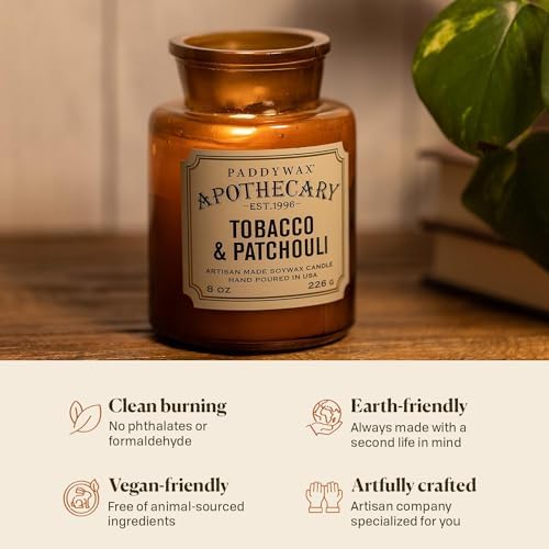 Paddywax 8-Ounce Artisan Apothecary Candle, Tobacco & Patchouli Scented - Image 5