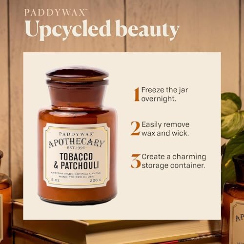 Paddywax 8-Ounce Artisan Apothecary Candle, Tobacco & Patchouli Scented - Image 7