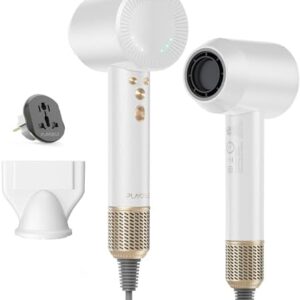 Plavogue 1600W Dual Voltage Ionic Hair Dryer, 4 Temperature and 3 Speed Settings