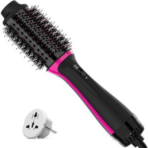 Plus 2.0 Dual Voltage Hair Dryer Brush, European Plug Included, Perfect for Travel
