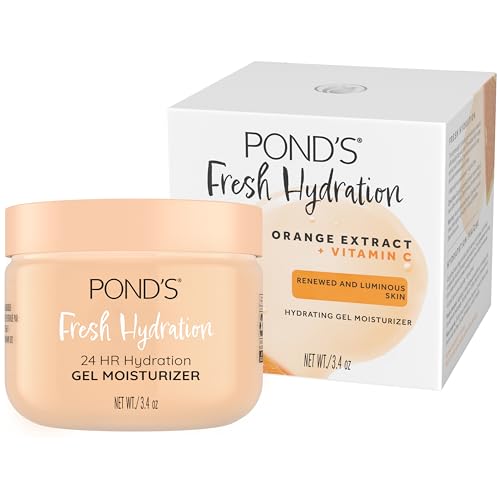 POND'S Vitamin C Gel Moisturizer with Orange Extract for Luminous Skin, 3.4 oz