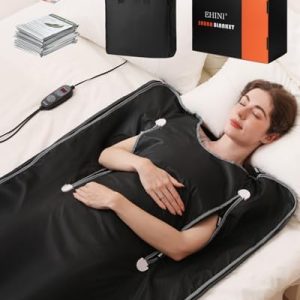 Portable Infrared Sauna Blanket for Home Use, 176℉, 20-60 Min Timer, 6x2.65 ft