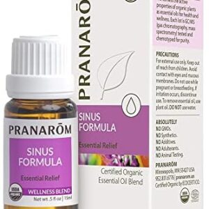 Pranarom Organic Sinus Essential Oil Blend, 15ml