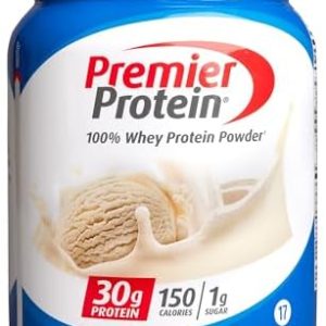 Premier Protein Powder, Vanilla Milkshake, 30g Protein, Keto Friendly, Gluten Free, 17 Servings