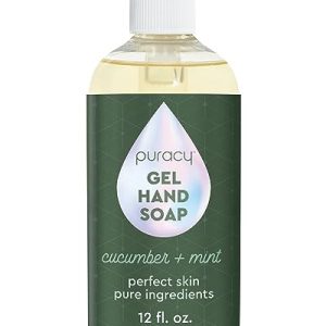 Puracy Organic Gel Hand Soap, Cucumber & Mint, 12 fl. oz, Moisturizing Refills