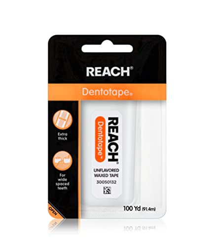 REACH Dentotape Waxed Dental Floss Tape 6-Pack, Extra Thick, PFAS Free, 600 yds - Image 3
