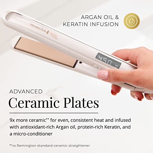 Remington Shine Therapy 1" Flat Iron with Argan Oil & Keratin for Smooth Hair - Image 2