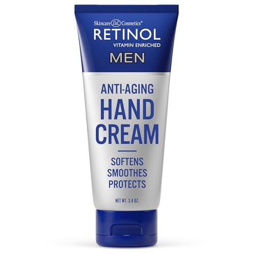 Retinol Anti-Aging Hand Cream for Younger Hands, Skin, Nails & Cuticles (Men's)
