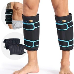 Reusable Gel Ice Packs for Shin Splints, Cold Compression Sleeve (2 Pack)