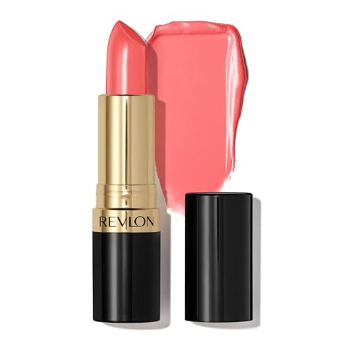 REVLON Super Lustrous Lipstick, Creamy Fire Peach (807), 0.15 oz, Moisturized Finish