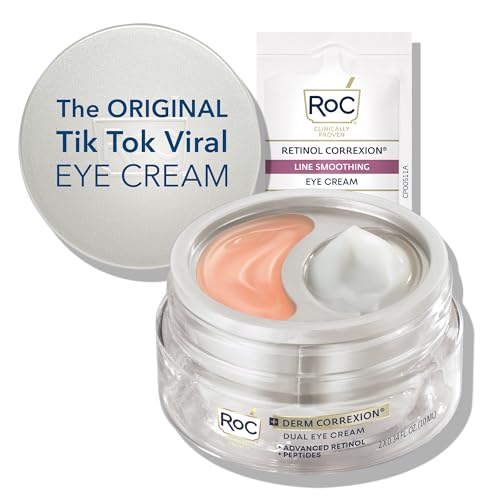 RoC Derm Correxion Eye Cream, Retinol + Peptides for Puffiness & Dark Circles 0.68 oz