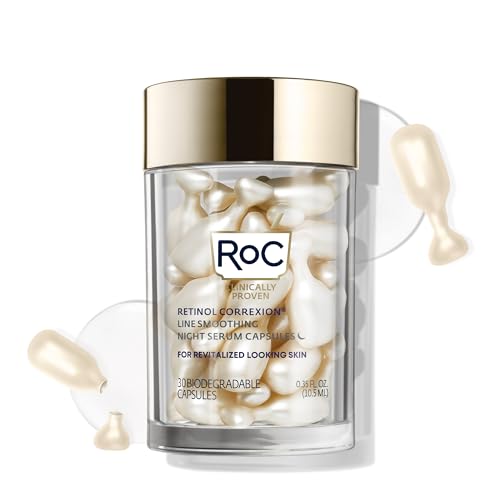 RoC Retinol Correxion Night Serum Capsules for Fine Lines & Scars, 30 Count