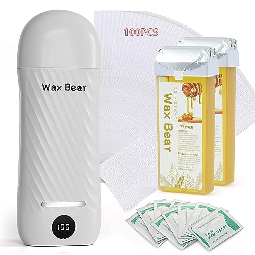 Roll-On Hair Removal Kit with Soft Wax Heater