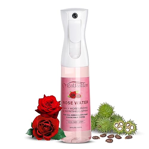 Rose Water Locs Moisturizing Spray with Castor Oil - 10 Fl Oz