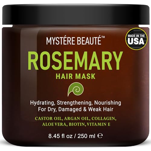 Rosemary Hair Treatment with Collagen, Biotin & Argan Oil for Curly Hair - 8.45 fl oz